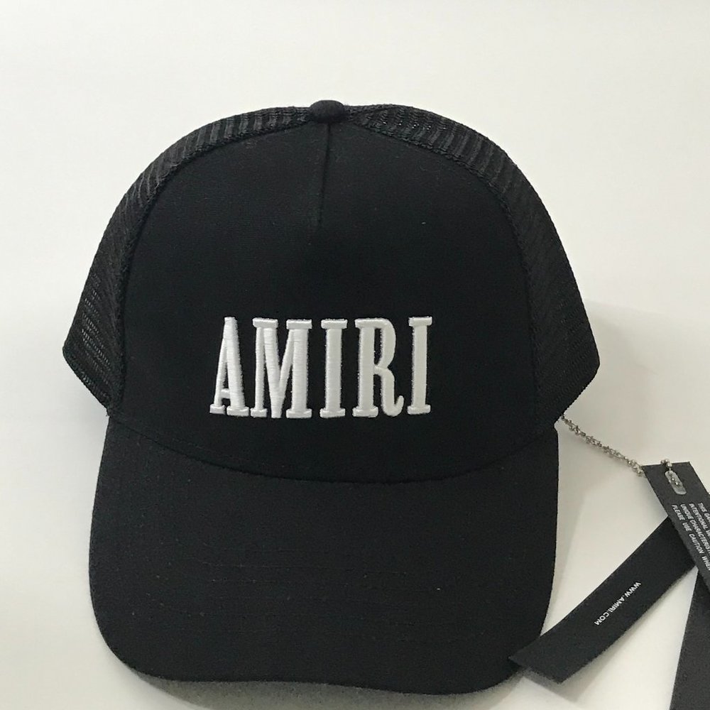 Amiri Core Logo Trucker Hat Designer Mesh Baseball Cap
